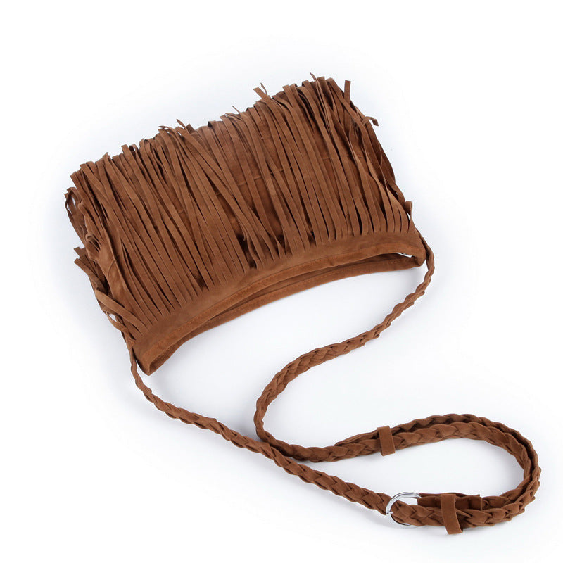 Borsa a tracolla con frangia ghiacciata per donna – elegante e chic
