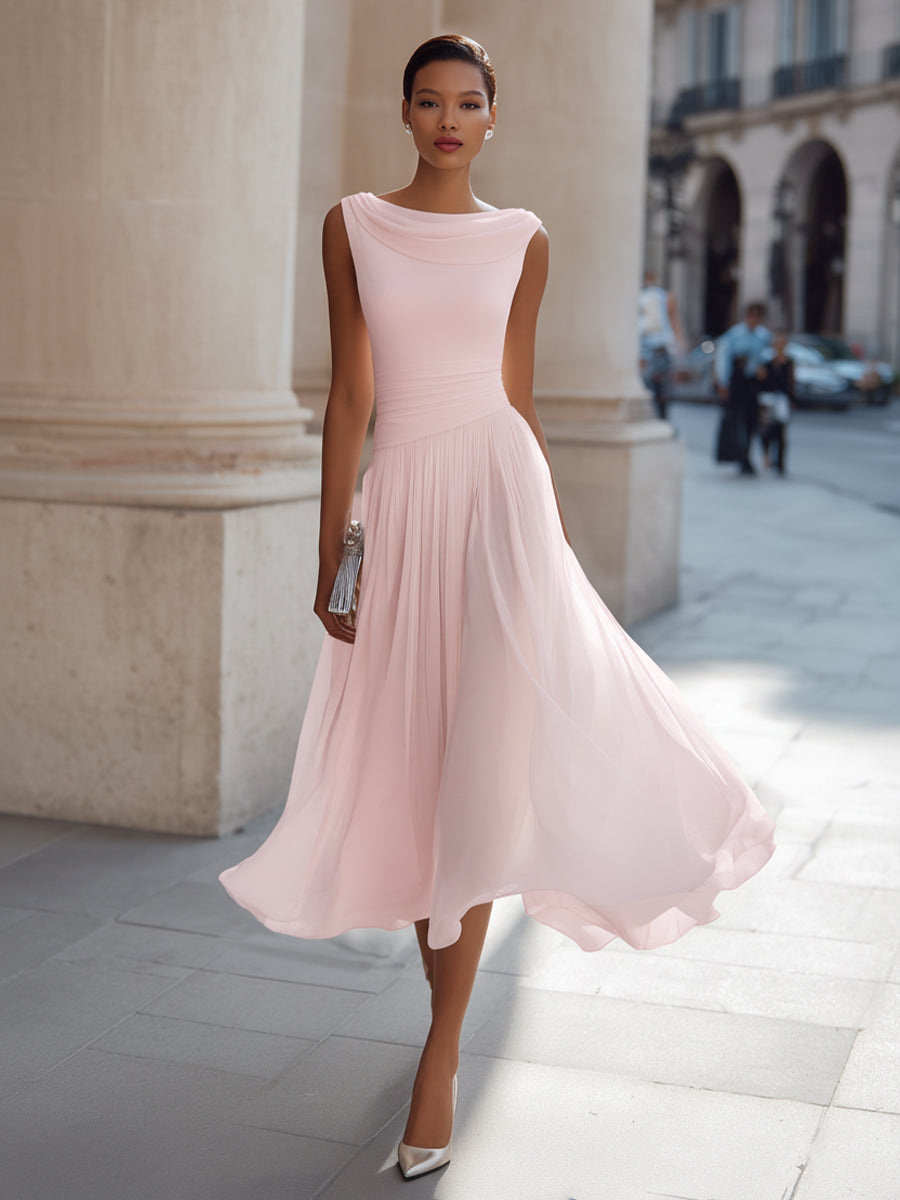 Abito plissettato rosa