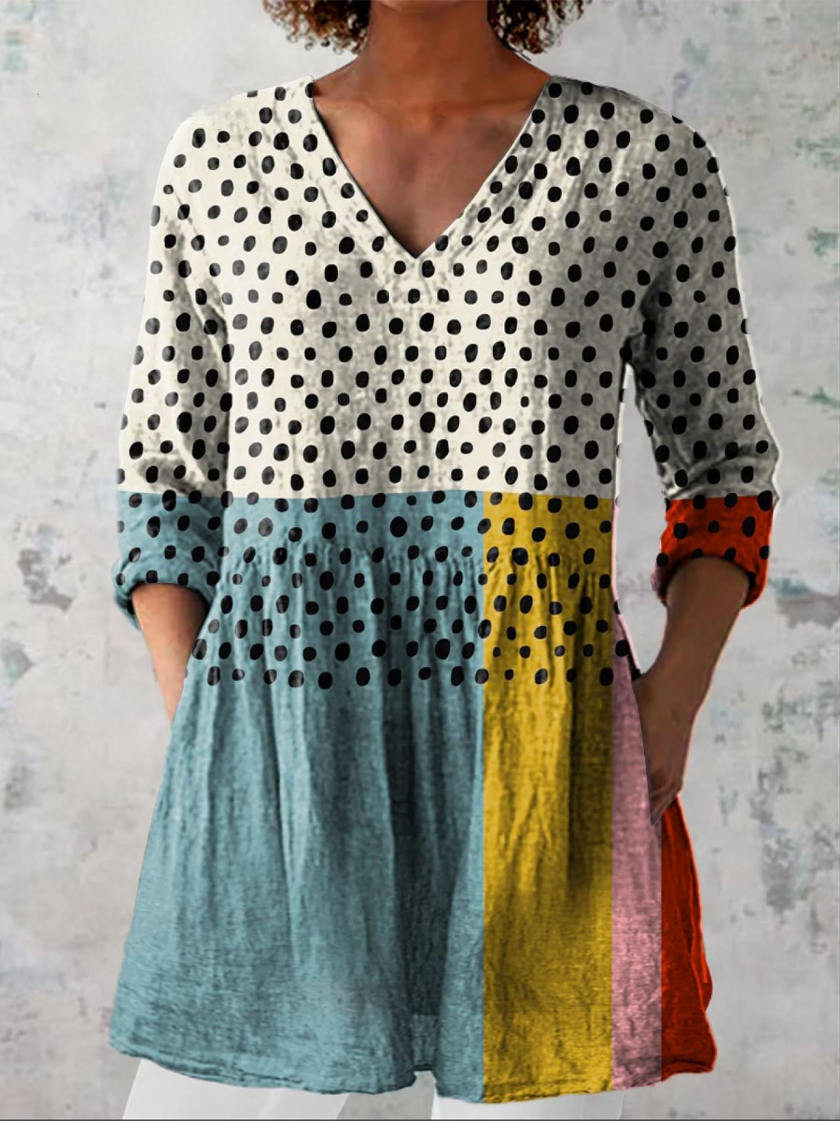 Elowen | Blusa lunga con scollatura a V