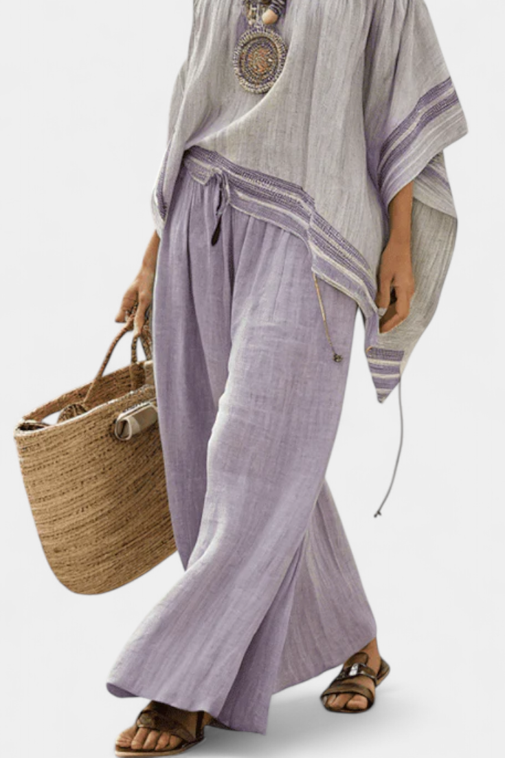 Zandrel | Elegante set in lino off-shoulder