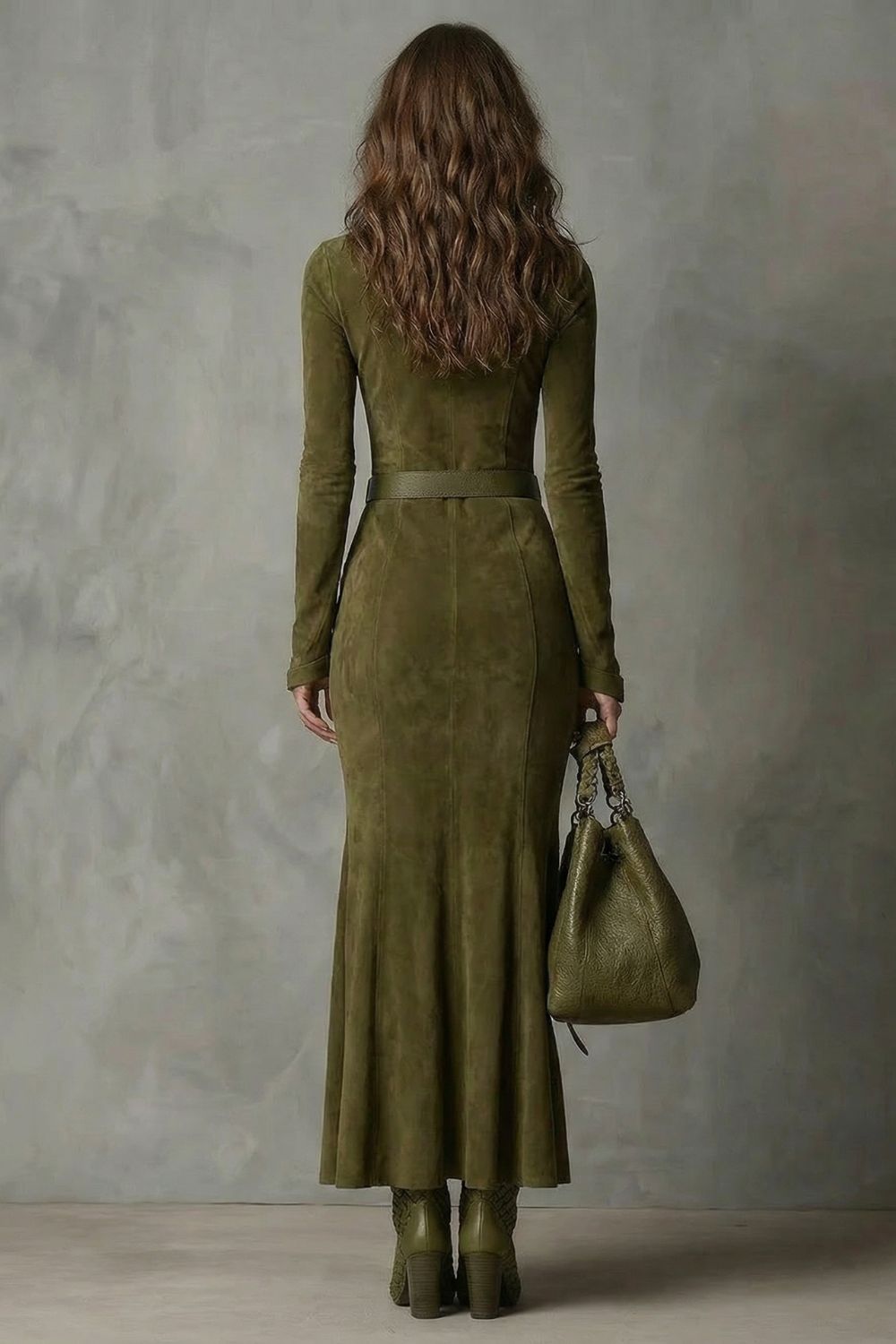 Raviona – Vestito Maxi con Zip Stile Svedese con Cintura Inclusa