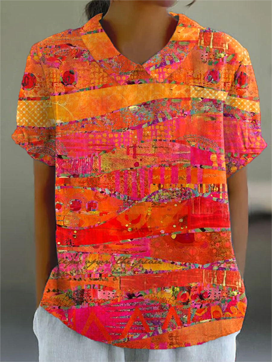Isla | Blusa astratta colorata