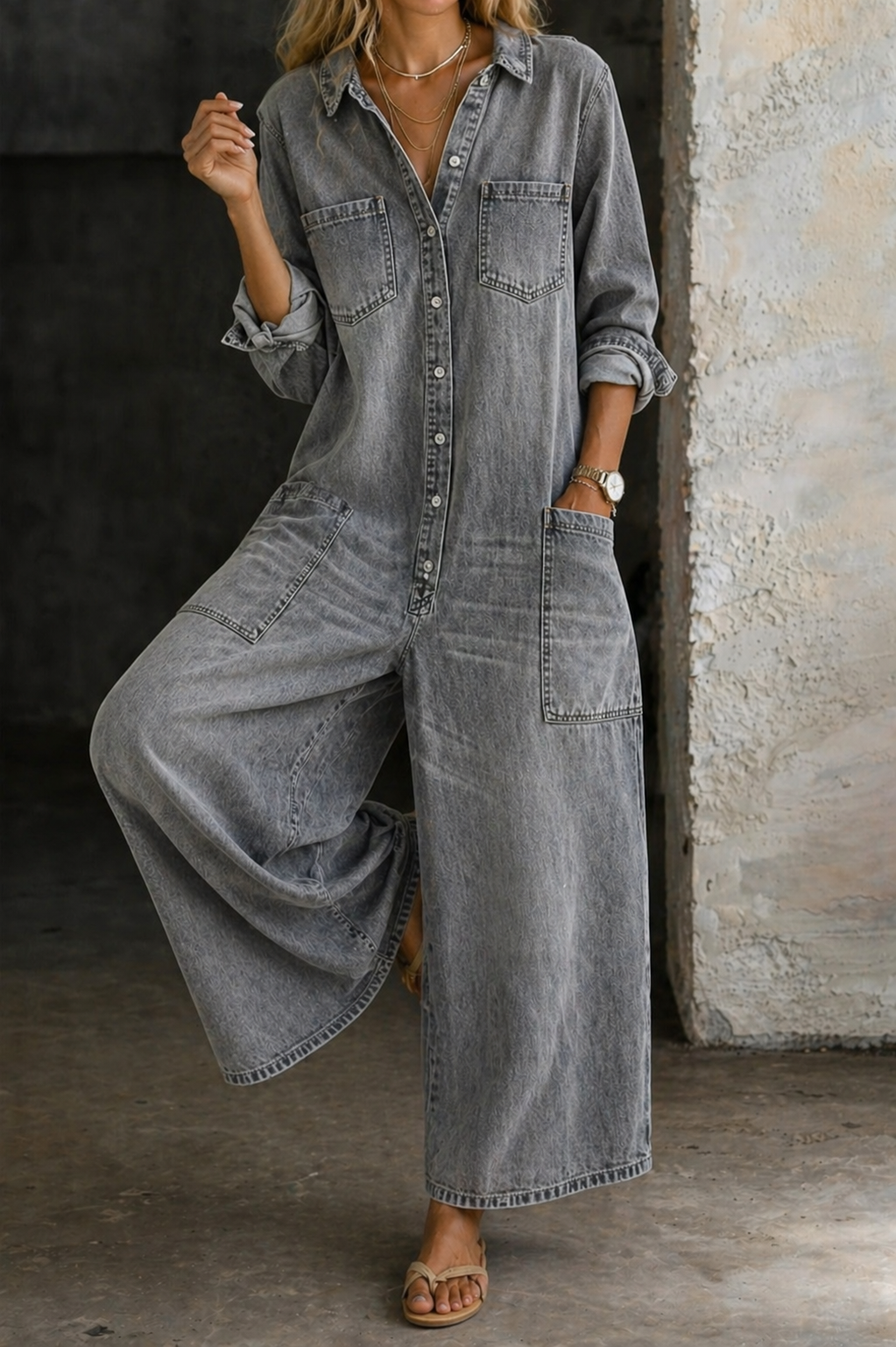 Vivienne | Tuta in Denim Casual