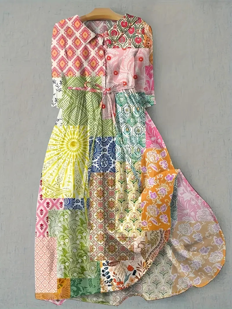 Juliette | Abito patchwork artistico