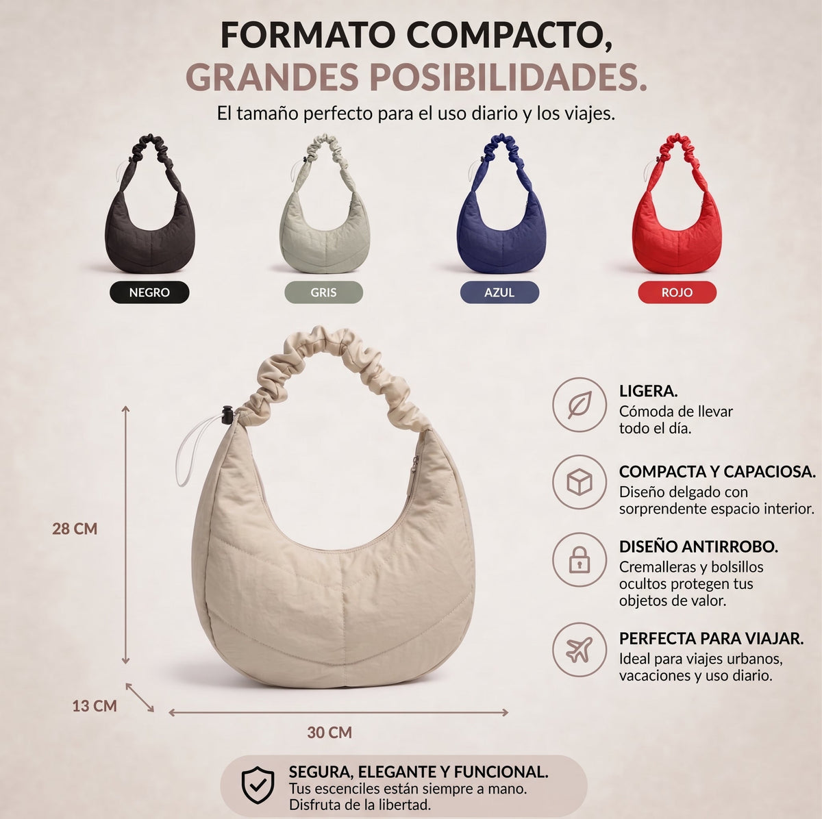 Borsa plissettata Valeune 2x1: porta due al prezzo di uno, il secondo è in regalo!