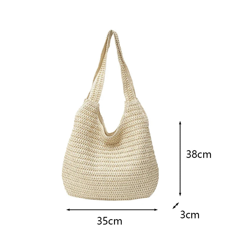 Marina Borsa Tote in Rafia Naturale - Stile Estivo e Versatile