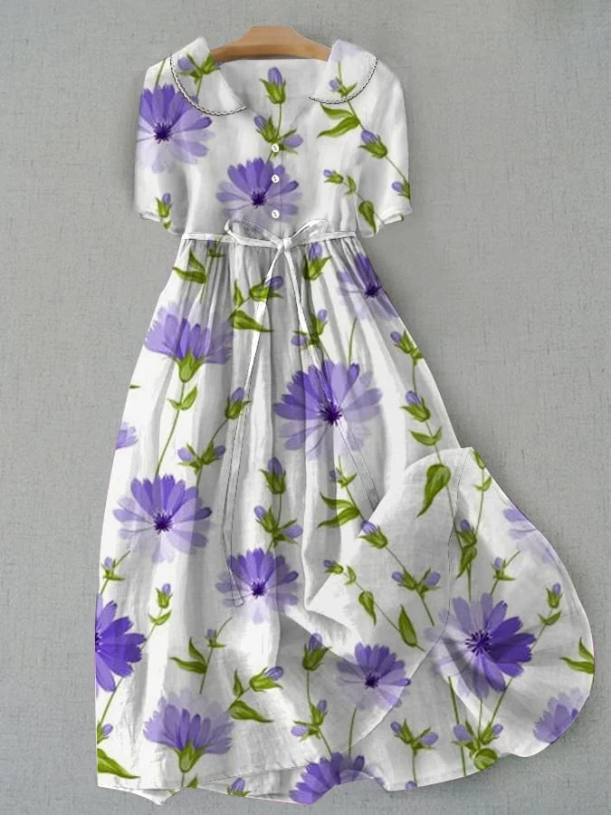 Amélie | Elegante abito con fiori di lavanda