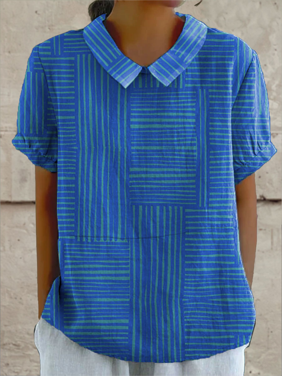 Mila | Blusa a righe blu