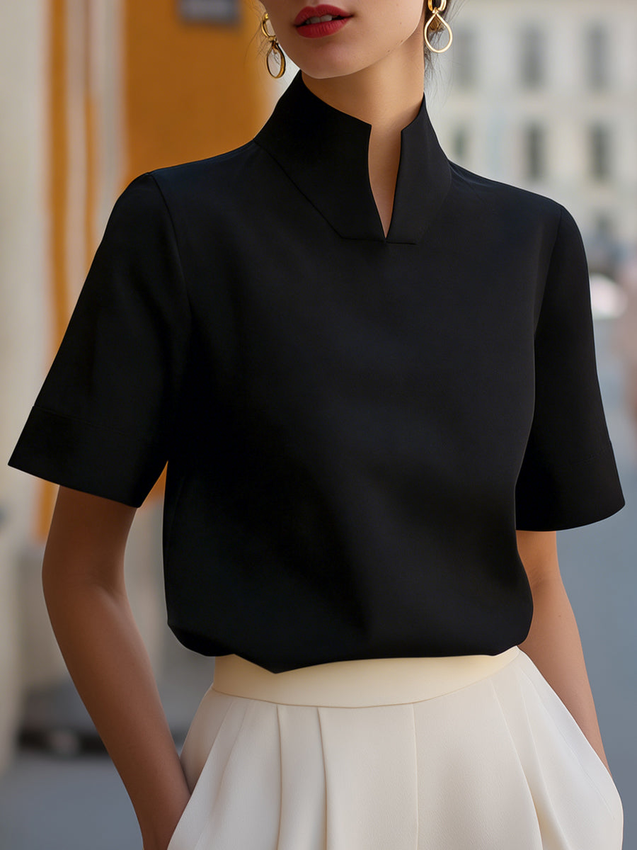 Blusa strutturata nera