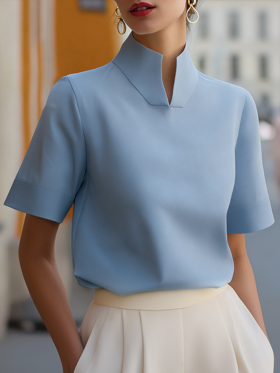 Blusa strutturata blu
