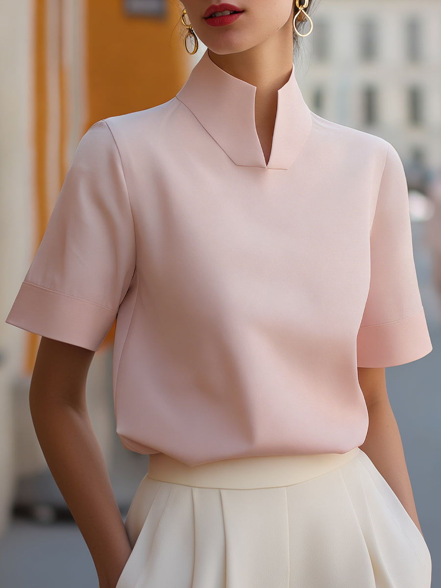 Blusa strutturata rosa