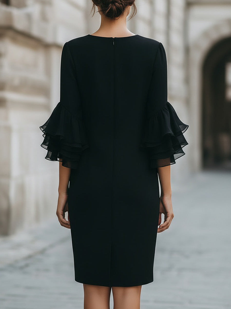 Abito midi nero look
