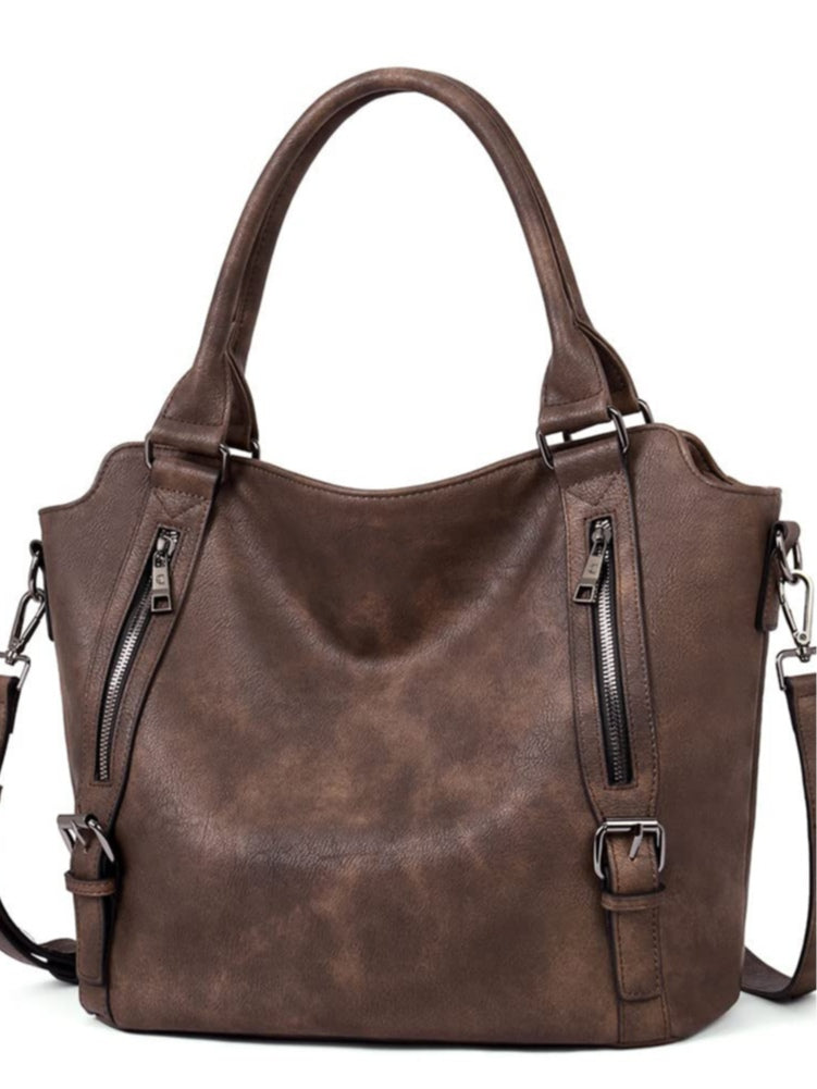 Borsa tote a tracolla di grande capacità in stile retrò