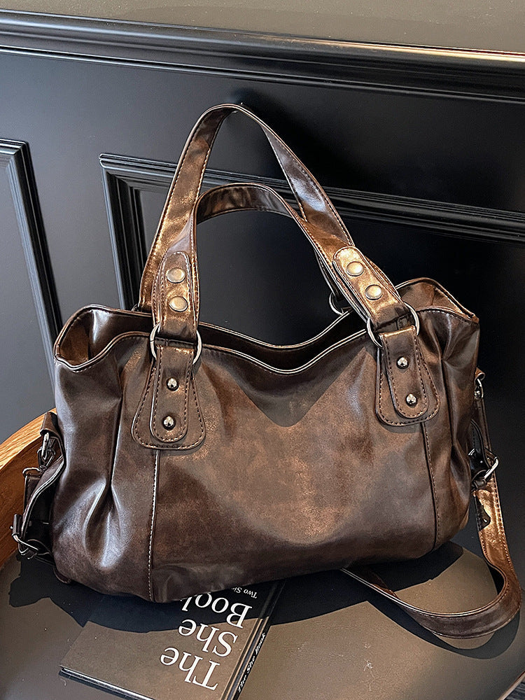 Borsa tote casual retrò-chic a spalla — Lusso di alta gamma, indispensabile per l'uso quotidiano