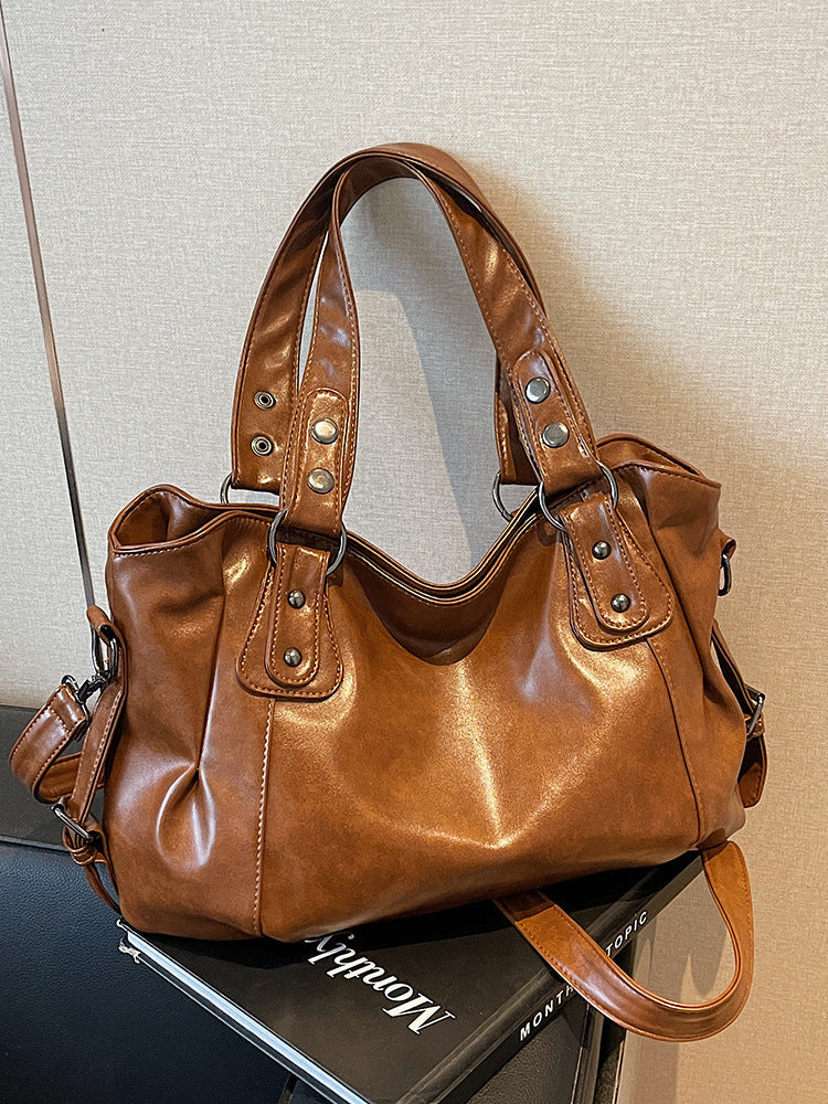 Borsa tote casual retrò-chic a spalla — Lusso di alta gamma, indispensabile per l'uso quotidiano