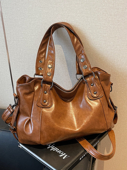 Borsa tote casual retrò-chic a spalla — Lusso di alta gamma, indispensabile per l'uso quotidiano