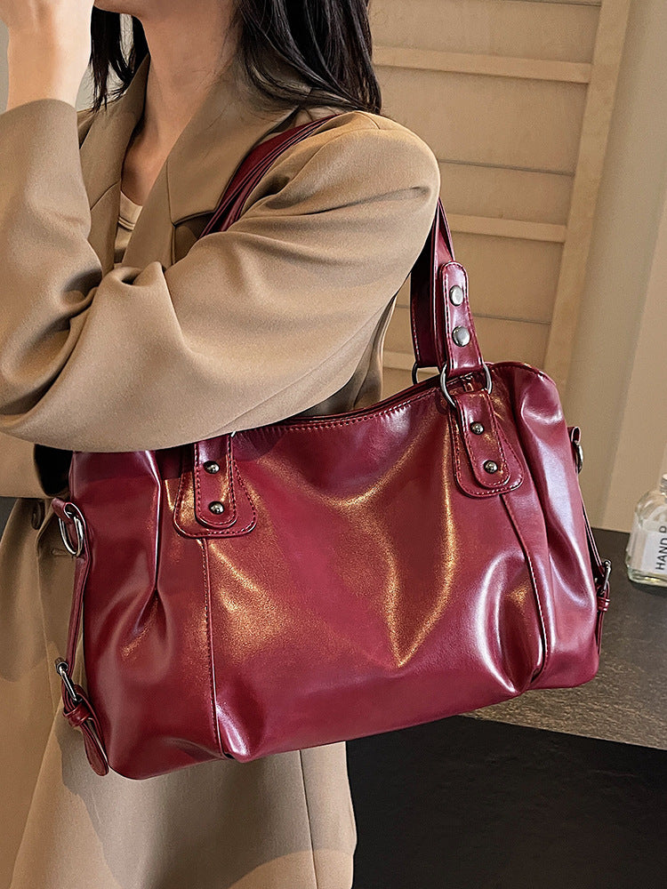 Borsa tote casual retrò-chic a spalla — Lusso di alta gamma, indispensabile per l'uso quotidiano