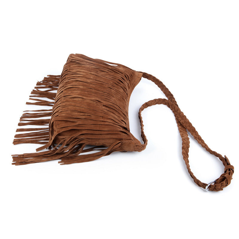 Borsa a tracolla con frangia ghiacciata per donna – elegante e chic