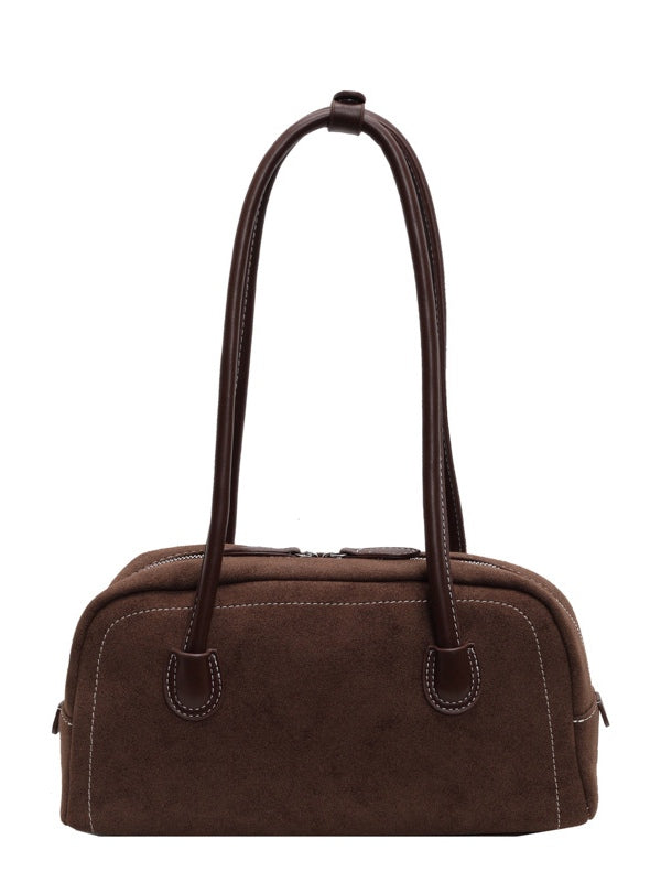 Borsa a tracolla retrò con finitura opaca - Borsa casual da tutti i giorni, morbida come un cuscino