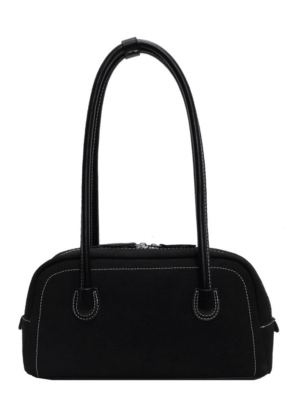 Borsa a tracolla retrò con finitura opaca - Borsa casual da tutti i giorni, morbida come un cuscino