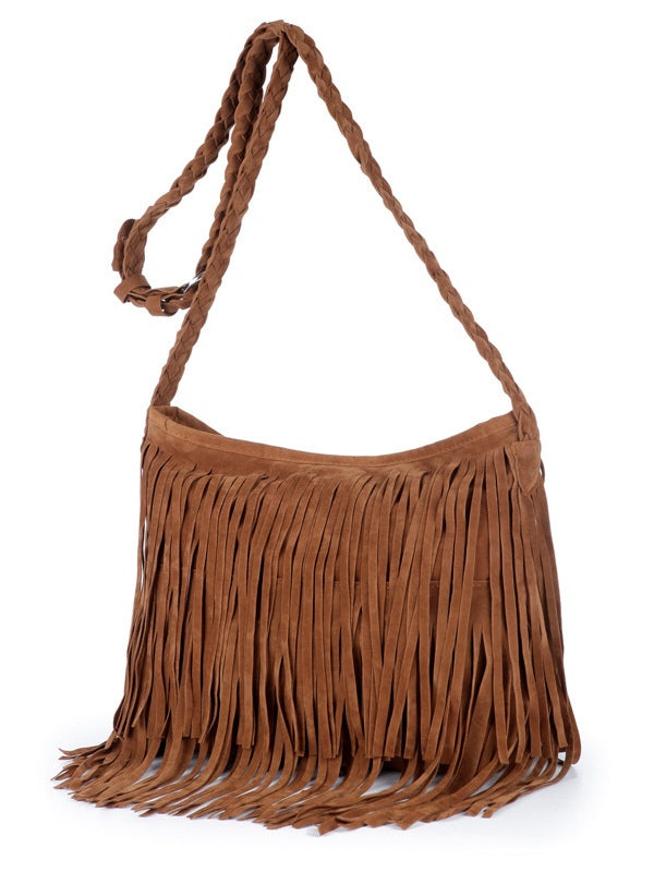 Borsa a tracolla con frangia ghiacciata per donna – elegante e chic