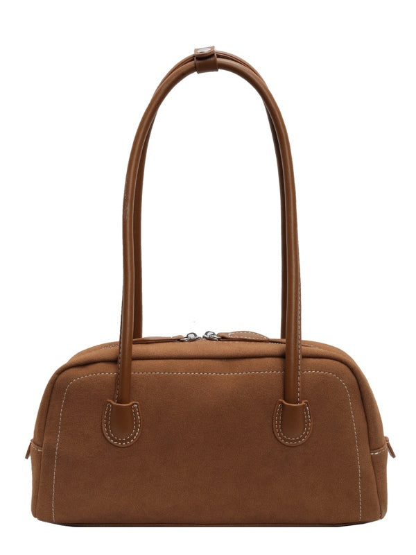 Borsa a tracolla retrò con finitura opaca - Borsa casual da tutti i giorni, morbida come un cuscino
