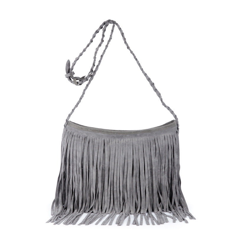 Borsa a tracolla con frangia ghiacciata per donna – elegante e chic