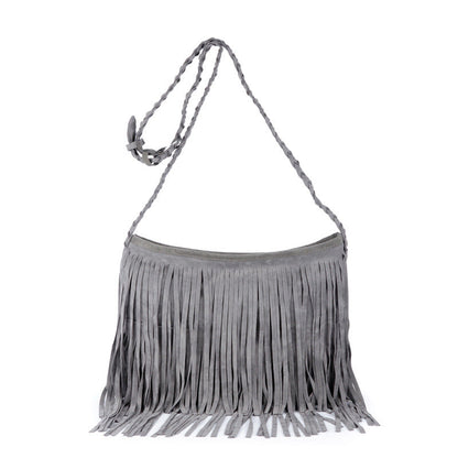 Borsa a tracolla con frangia ghiacciata per donna – elegante e chic