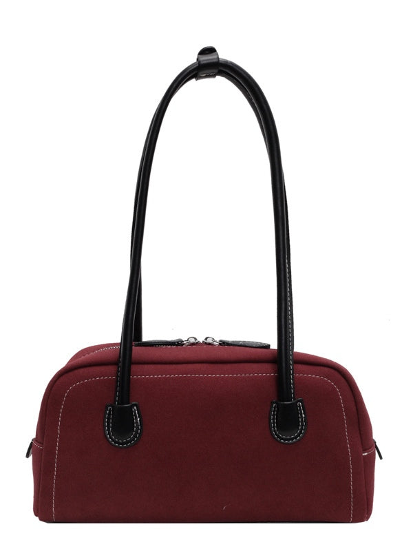 Borsa a tracolla retrò con finitura opaca - Borsa casual da tutti i giorni, morbida come un cuscino
