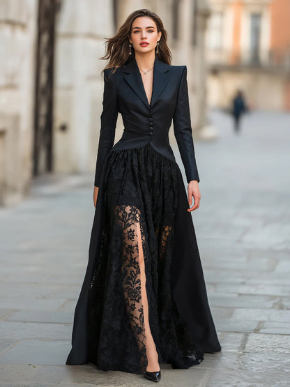 Completo abito e blazer dettaglio