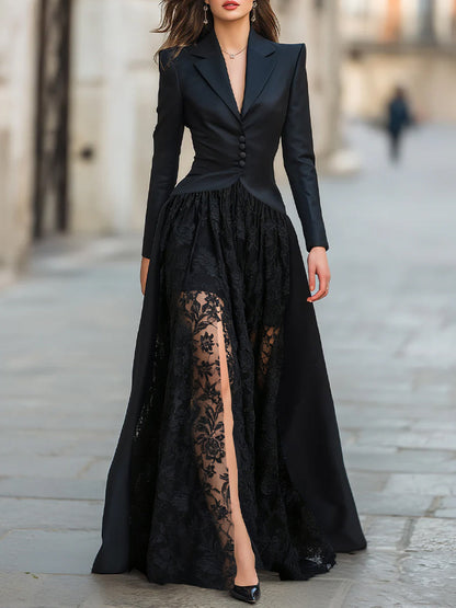 Completo abito e blazer nero