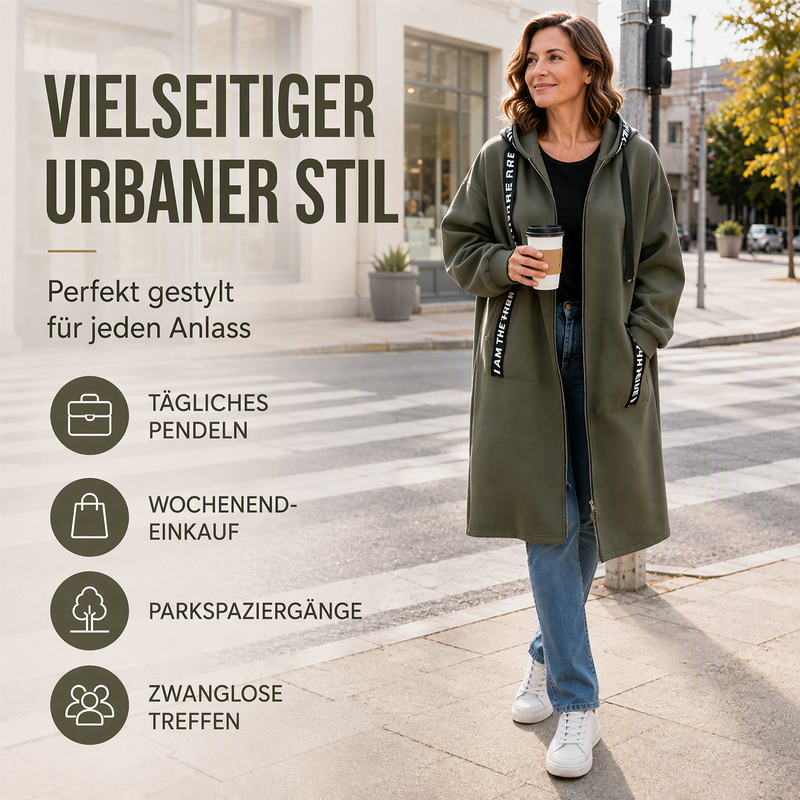 💃Cappotto-felpa oversize con cappuccio da donna