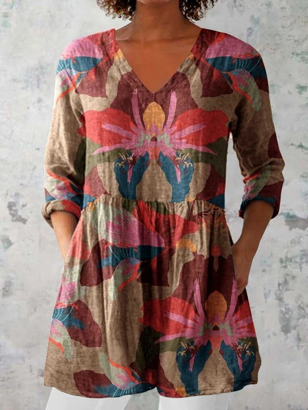 Harmony | Blusa lunga con scollatura a V