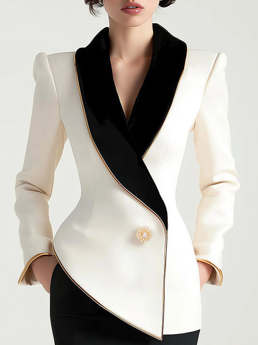 Blazer asimmetrico bianco