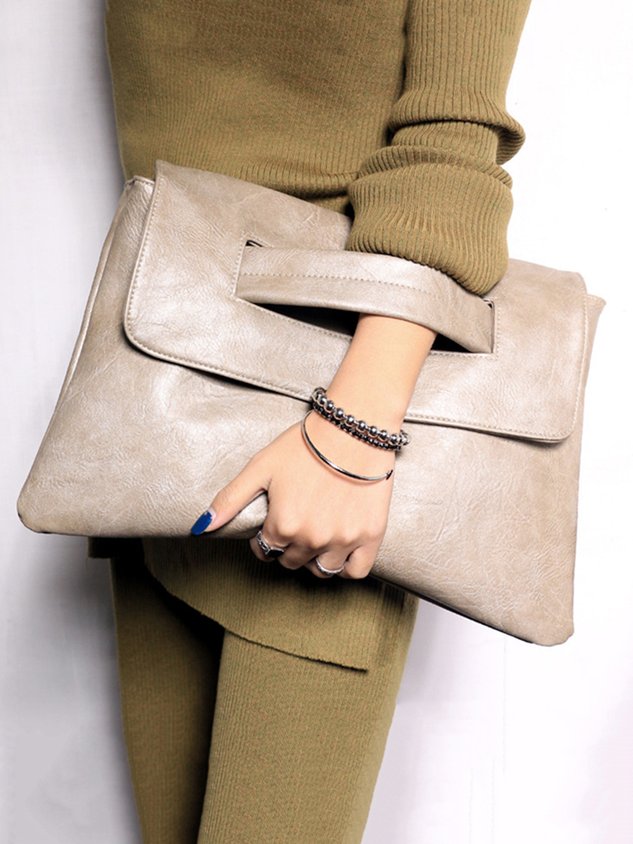 Borsa clutch magnetica spaziosa per il pendolarismo quotidiano con tracolla trasversale