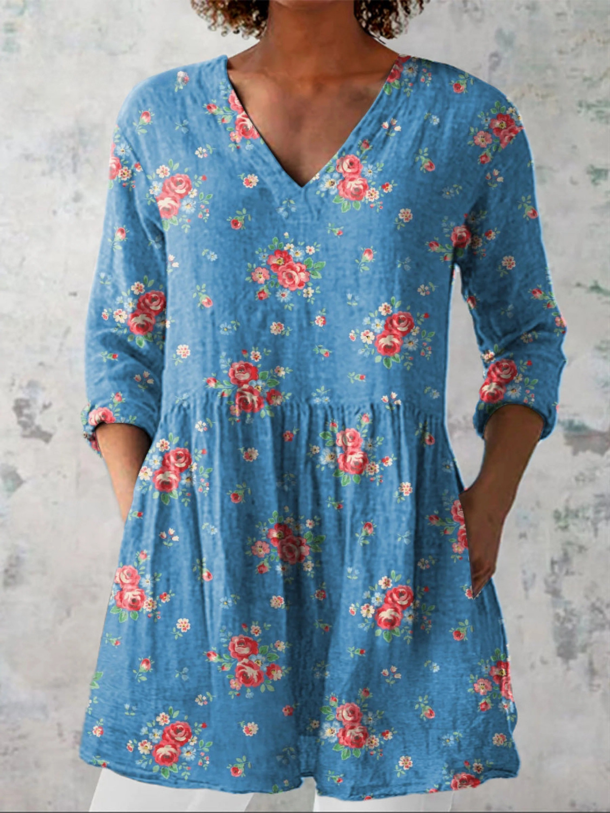Mabel | Blusa lunga con scollo a V