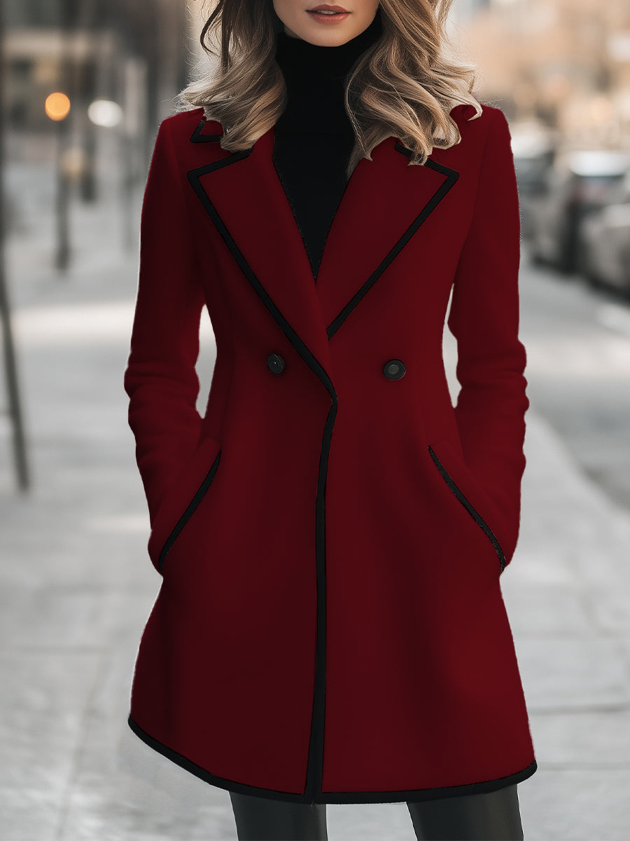Cappotto doppiopetto rosso