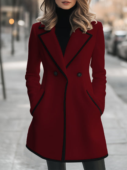 Cappotto doppiopetto rosso