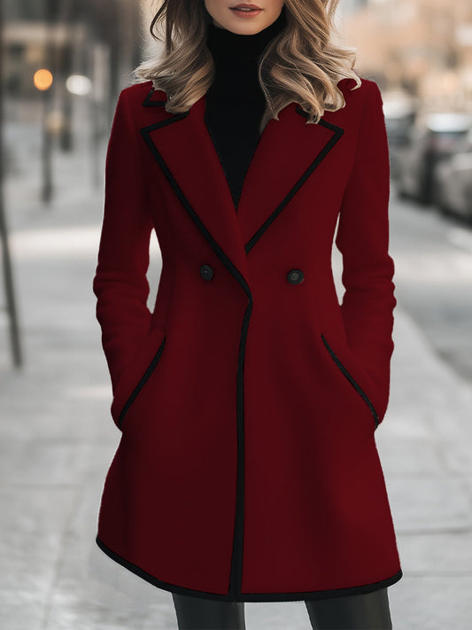 Cappotto doppiopetto rosso