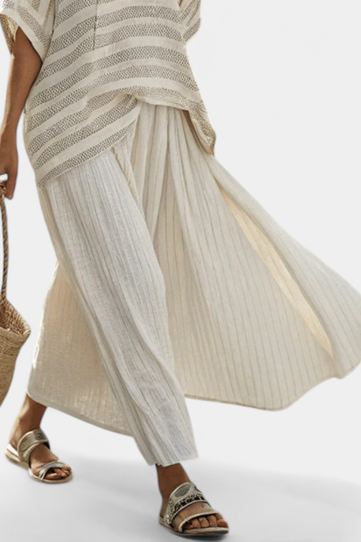 Westlyn | Set in lino a righe morbide