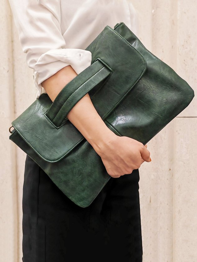 Borsa clutch magnetica spaziosa per il pendolarismo quotidiano con tracolla trasversale