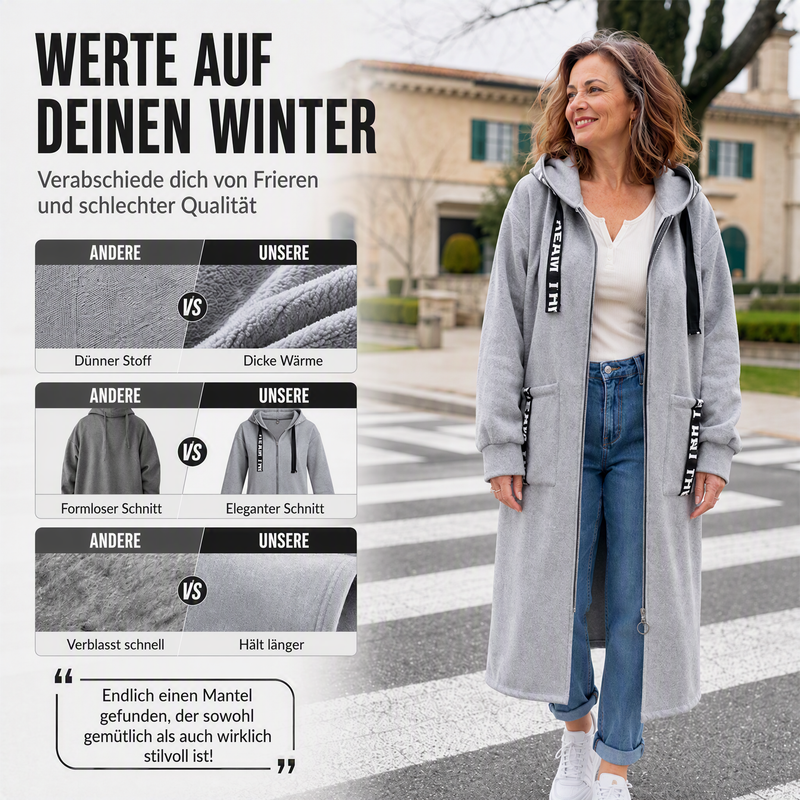 💃Cappotto-felpa oversize con cappuccio da donna