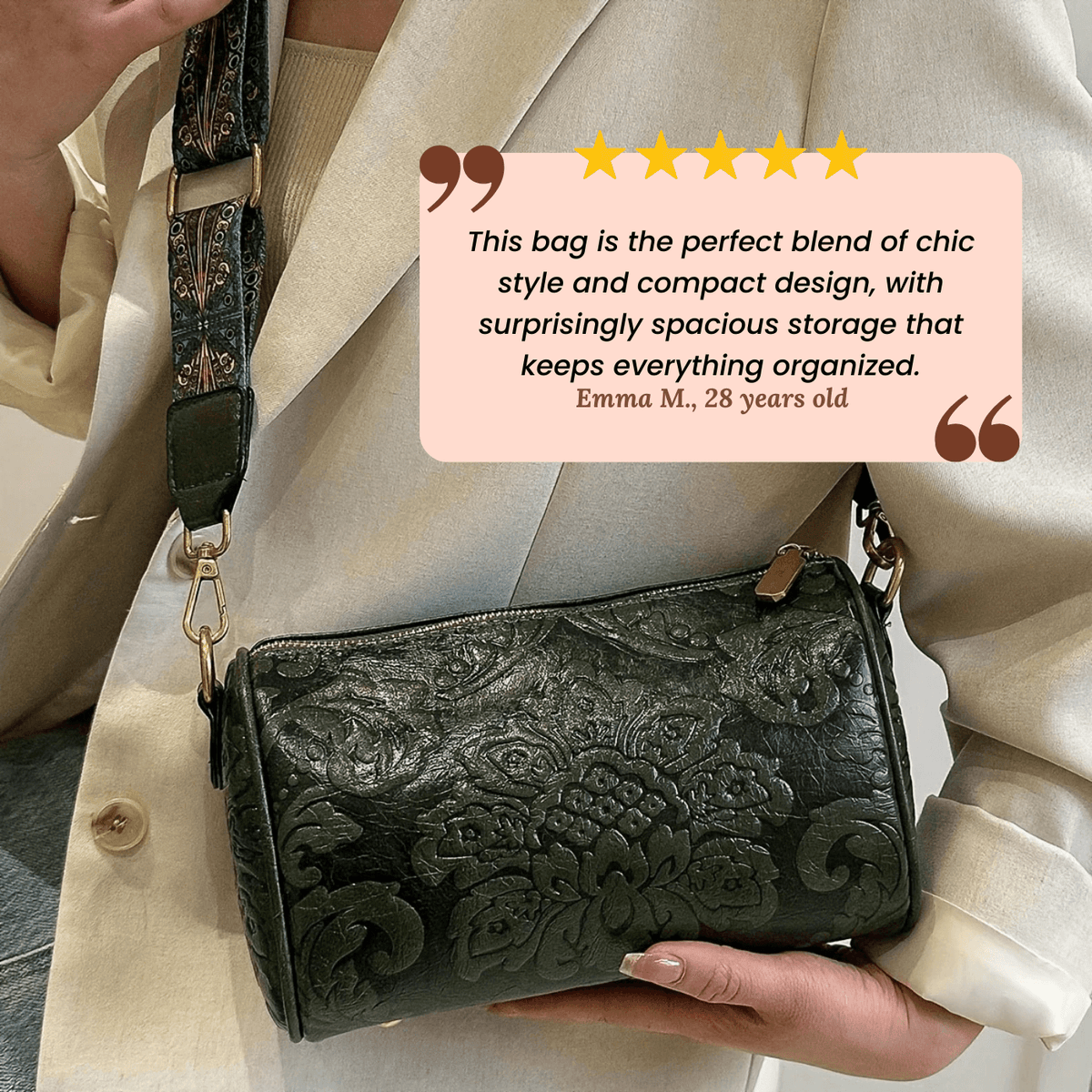 L'eleganza floreale di Jessica | Borsa a tracolla