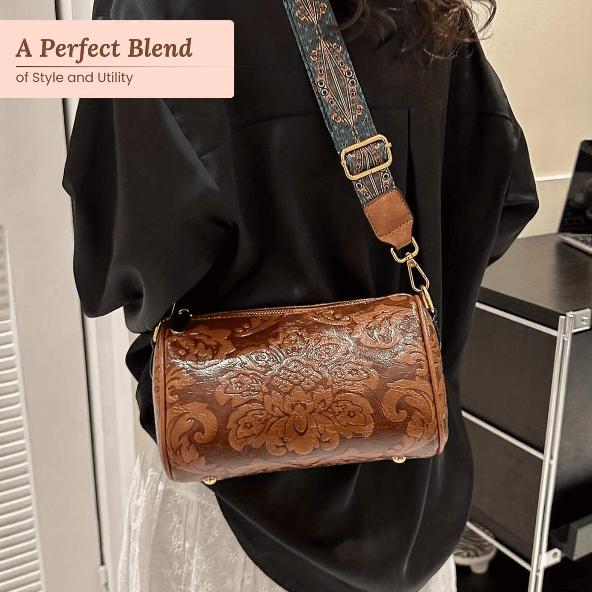 L'eleganza floreale di Jessica | Borsa a tracolla