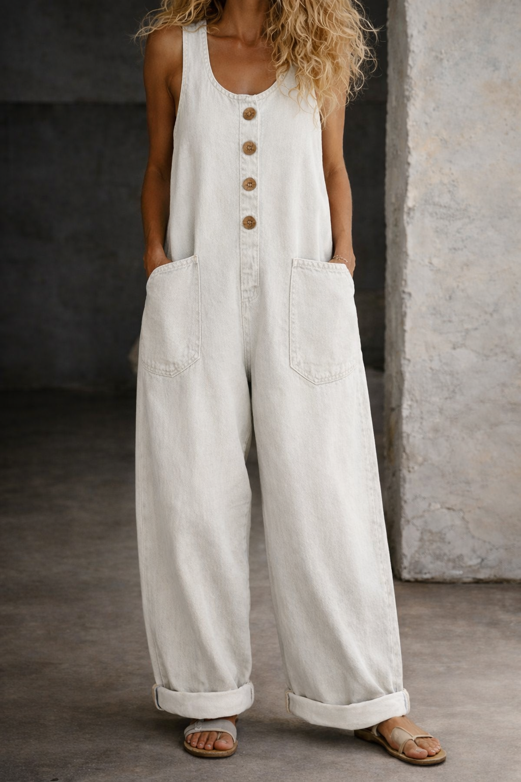 Willy | Salopette in Denim Lavato Vintage