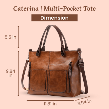 Borsa a tracolla con tasche multiple di Caterina