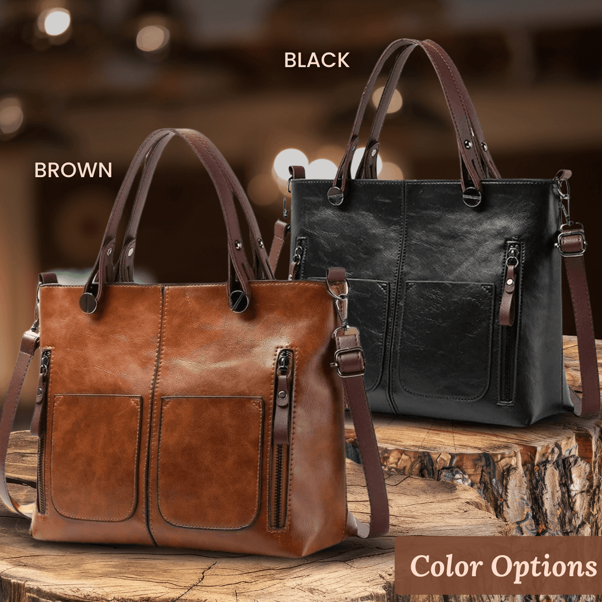 Borsa a tracolla con tasche multiple di Caterina