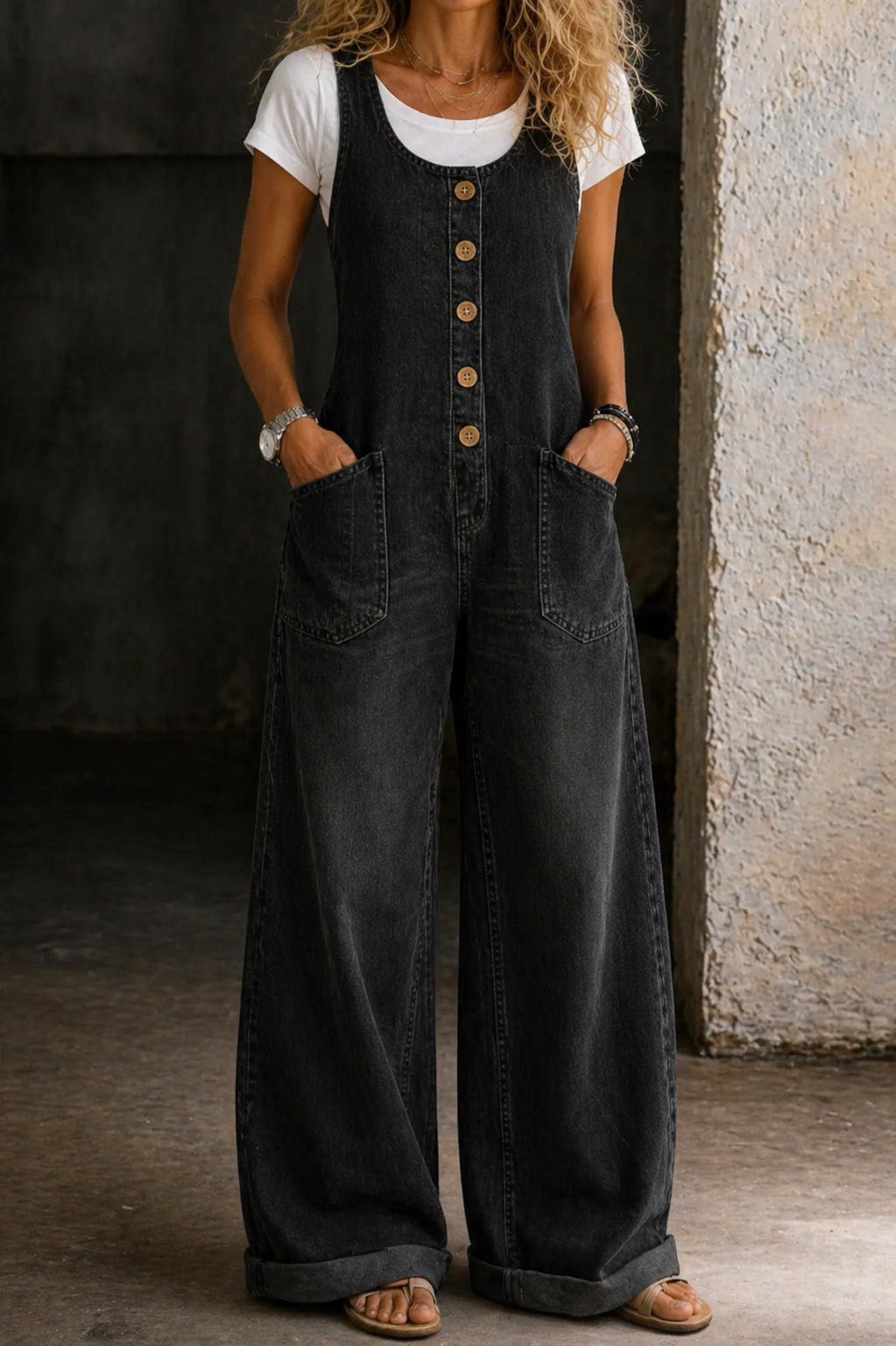 Bethany | Salopette in Denim Lavato Vintage