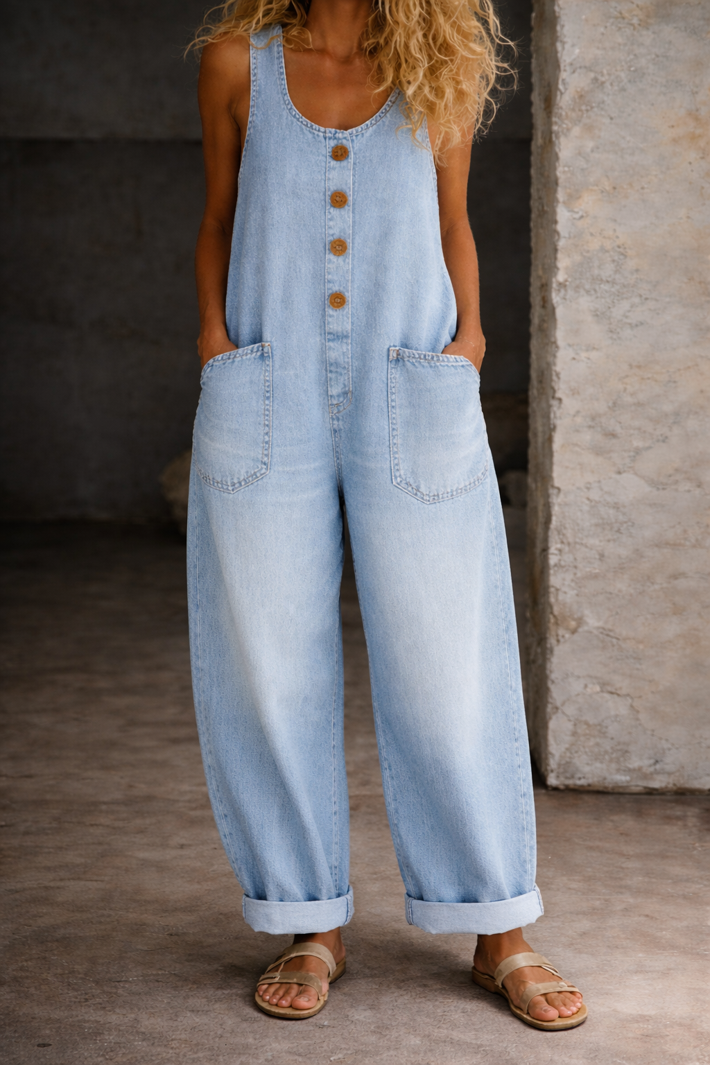 Sadie | Salopette in Denim Vintage Lavato