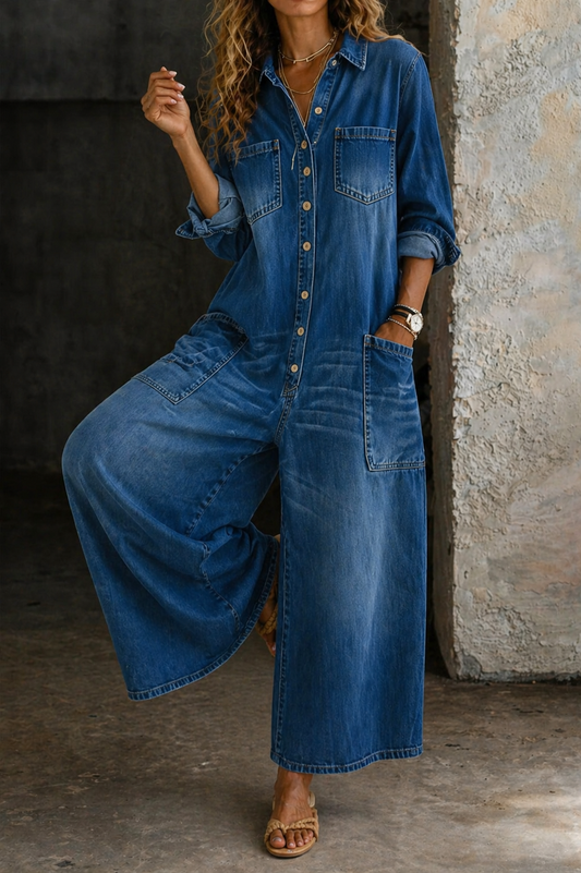 Vivienne | Tuta in Denim Casual